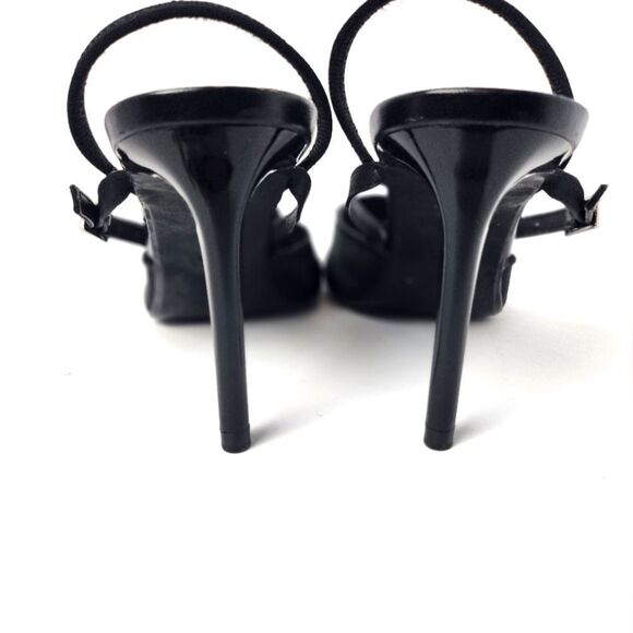 Zara Mesh Pointed Toe Black Heels Womens Size 38 - Picture 4 of 7